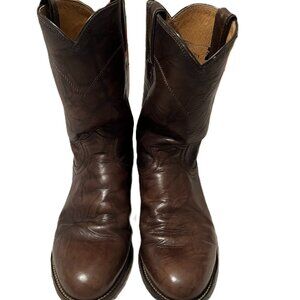 Western-charm Rugged Justin Men's Jackson 10" Roper Boots Brown Men's size 8.5EE